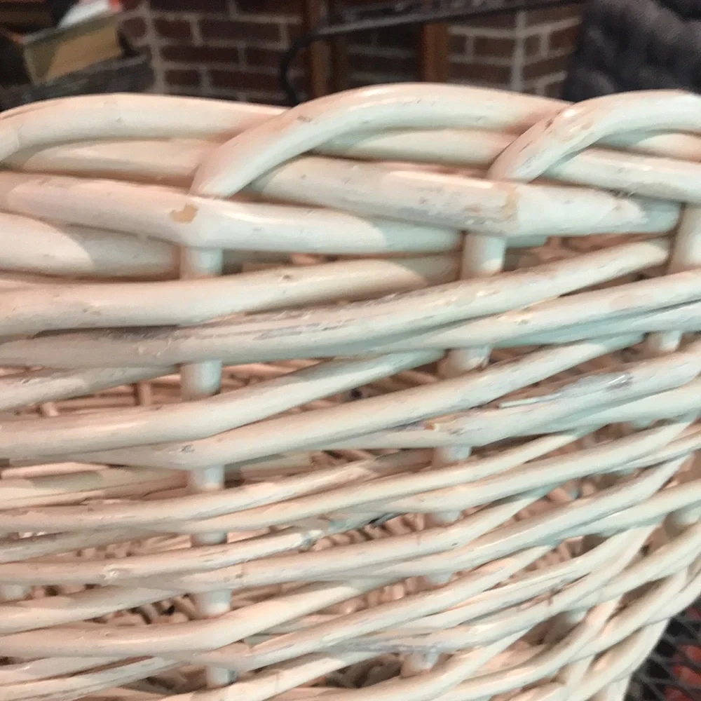 White Basket Large Sturdy Handle